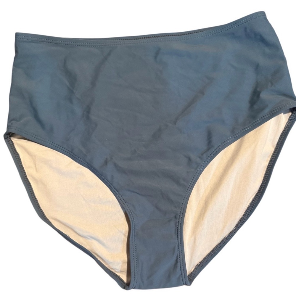 New Cupshe High-Waisted Blue Swim Bottoms
